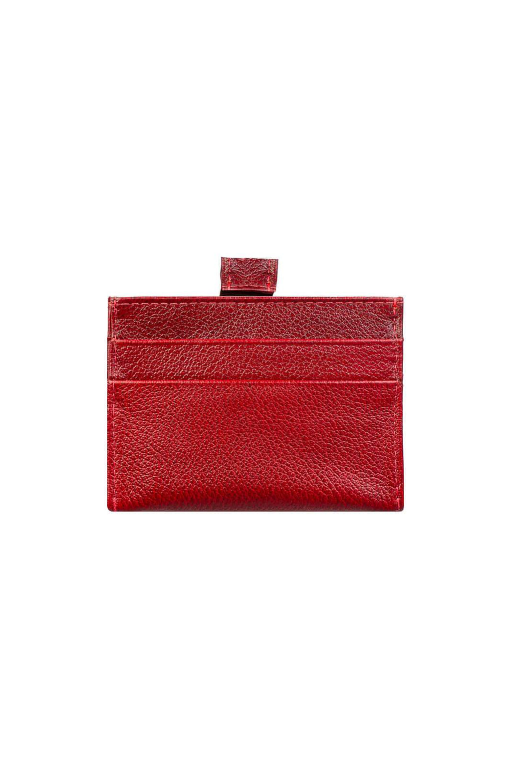 Porta cartões de couro liso Ianna 8x10cm - Enluaze