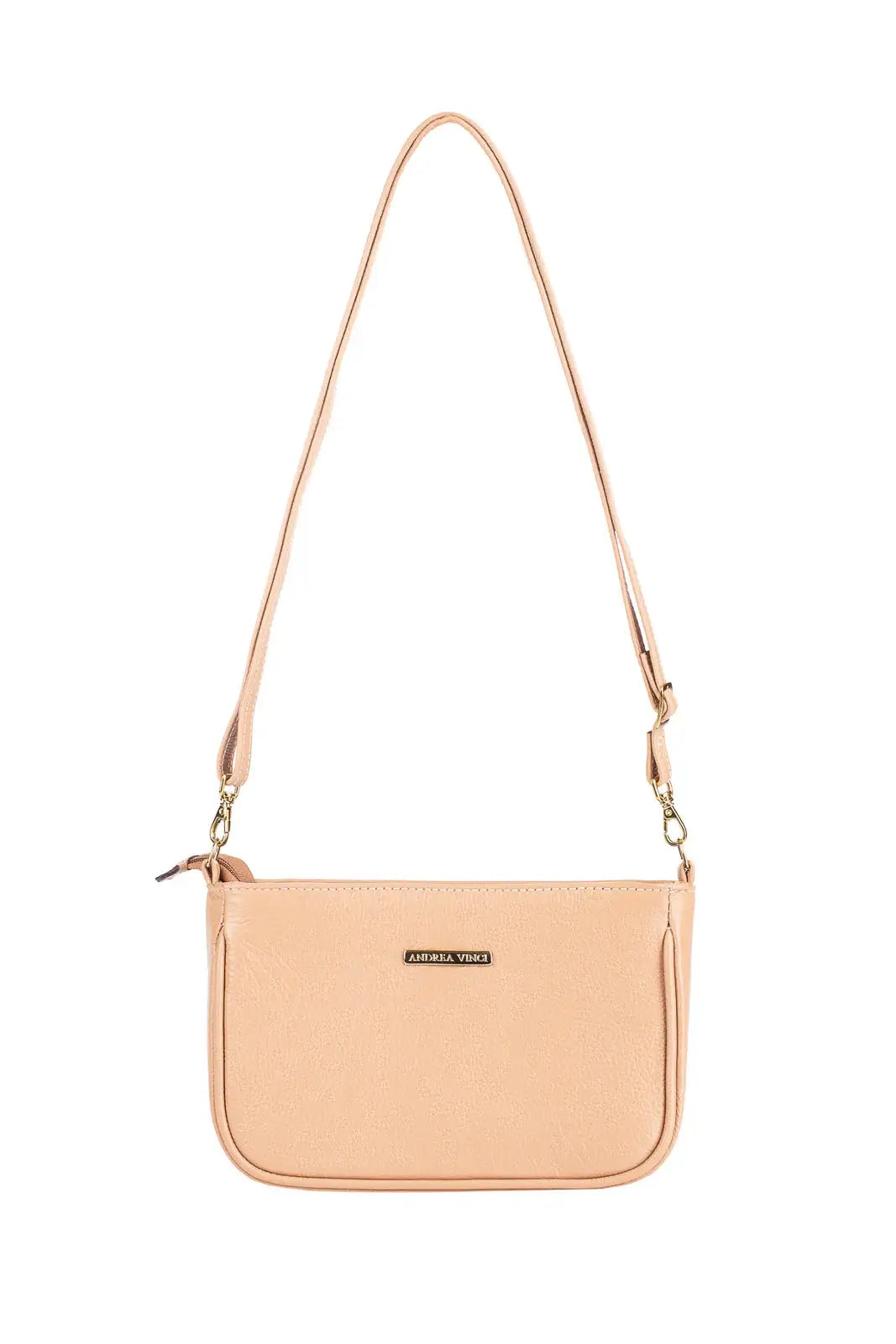 Bolsa tiracolo pequena de couro liso Iria - Enluaze