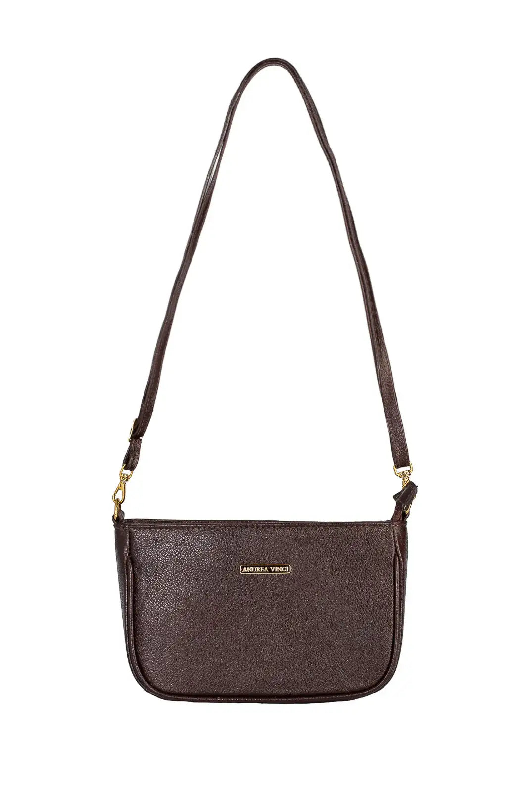 Bolsa tiracolo pequena de couro liso Iria - Enluaze