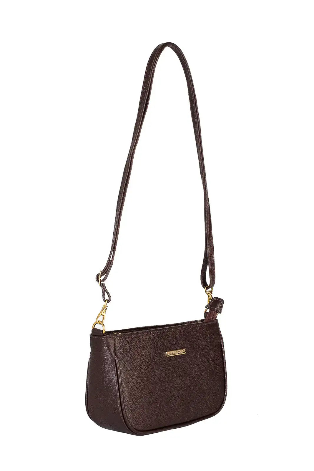 Bolsa tiracolo pequena de couro liso Iria - Enluaze