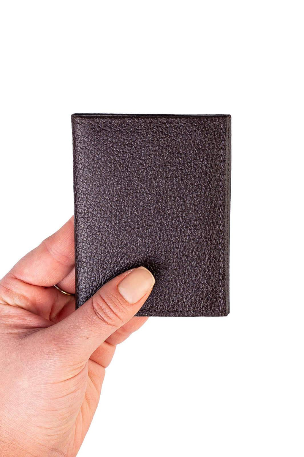 Porta cartões de couro liso Andréia 7,5x10cm - Enluaze