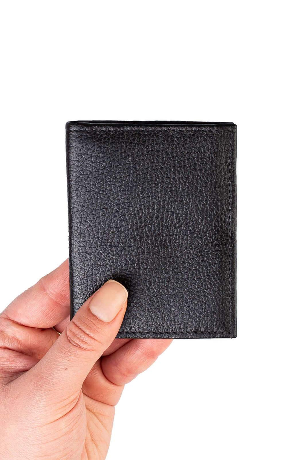 Porta cartões de couro liso Andréia 7,5x10cm - Enluaze