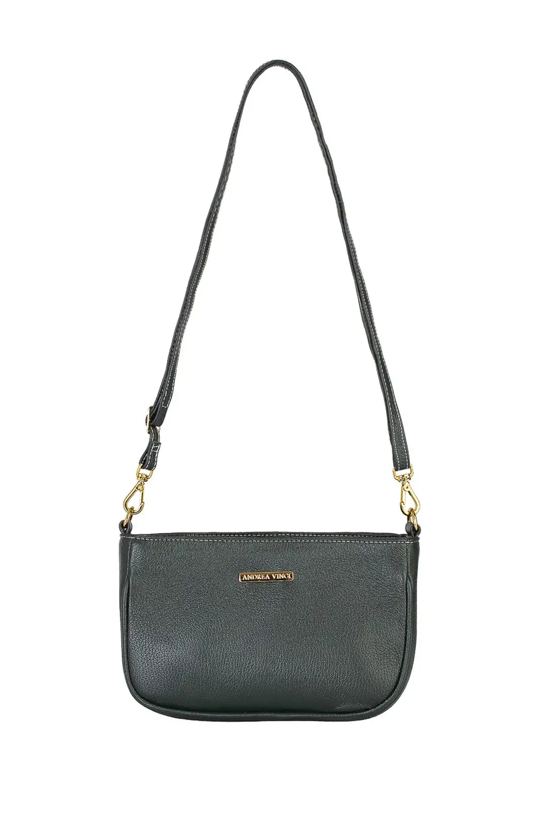 Bolsa tiracolo pequena de couro liso Iria - Enluaze