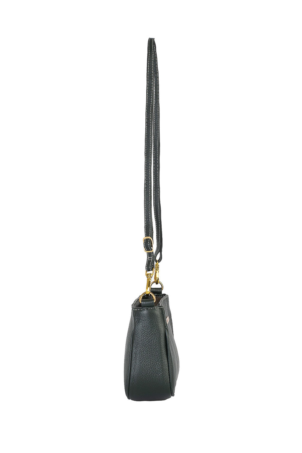 Bolsa tiracolo pequena de couro liso Iria