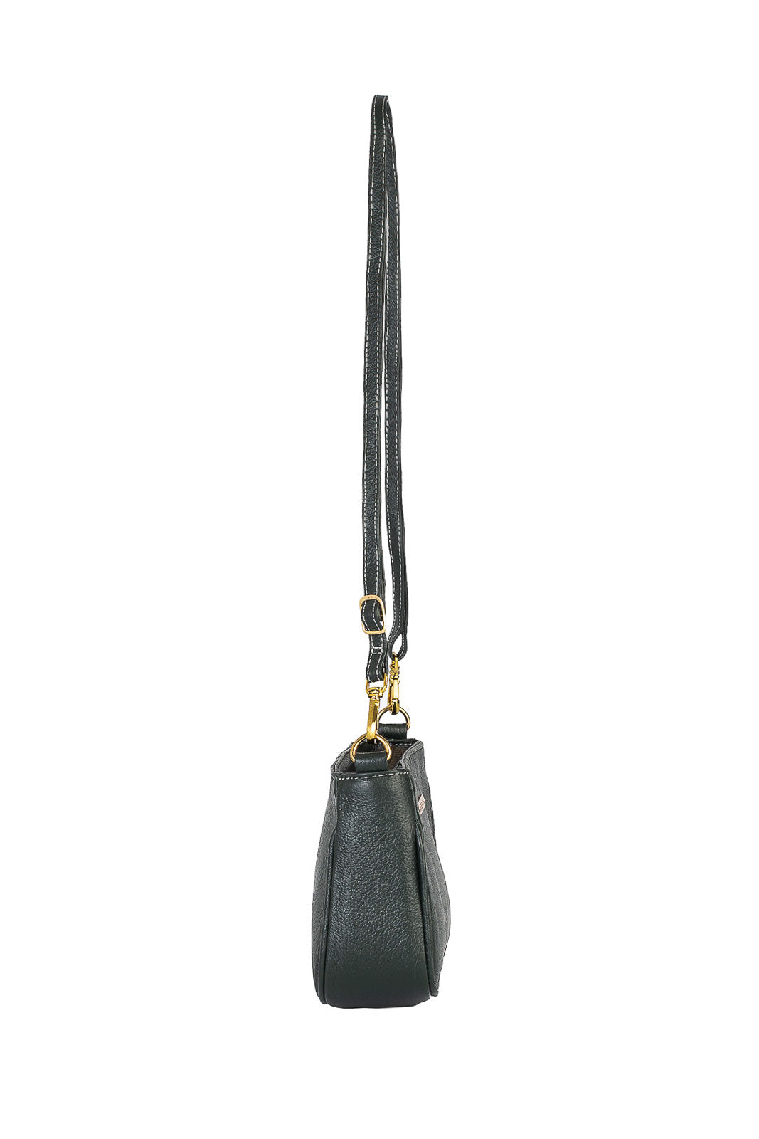 Bolsa tiracolo pequena de couro liso Iria