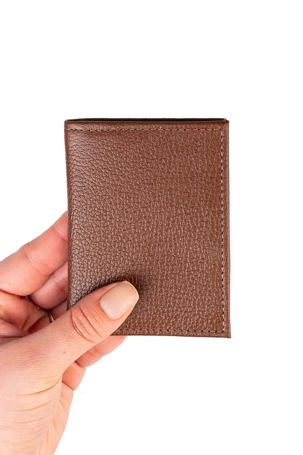 Porta cartões de couro liso Andréia 7,5x10cm - Enluaze