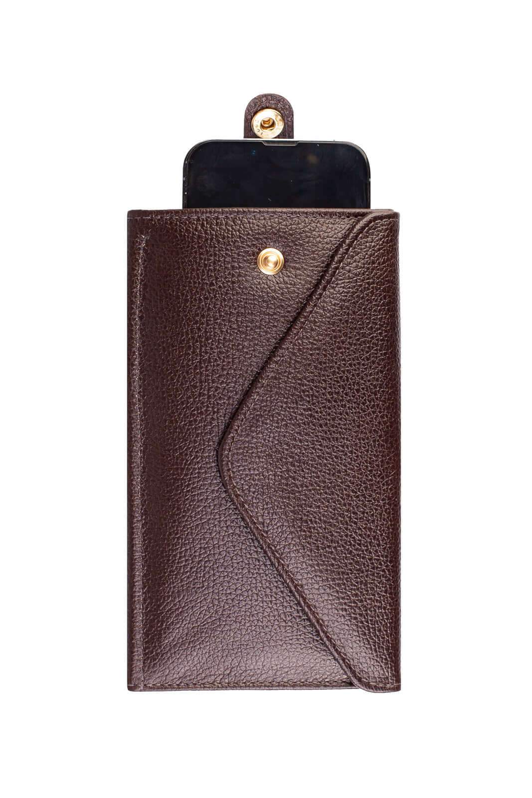 Carteira feminina de couro liso Clara 10,5x19cm - Enluaze