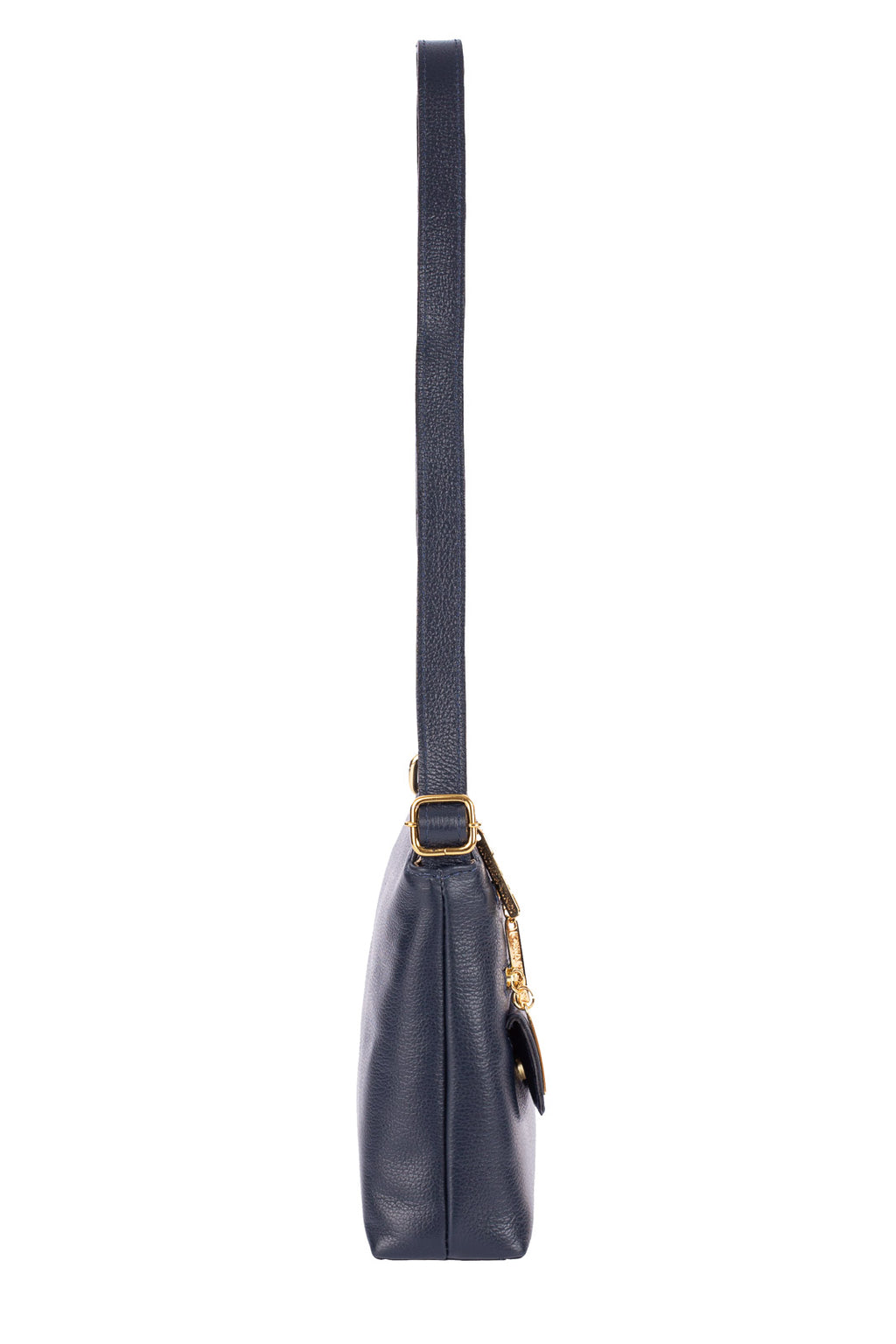 Bolsa transversal de couro liso Maura