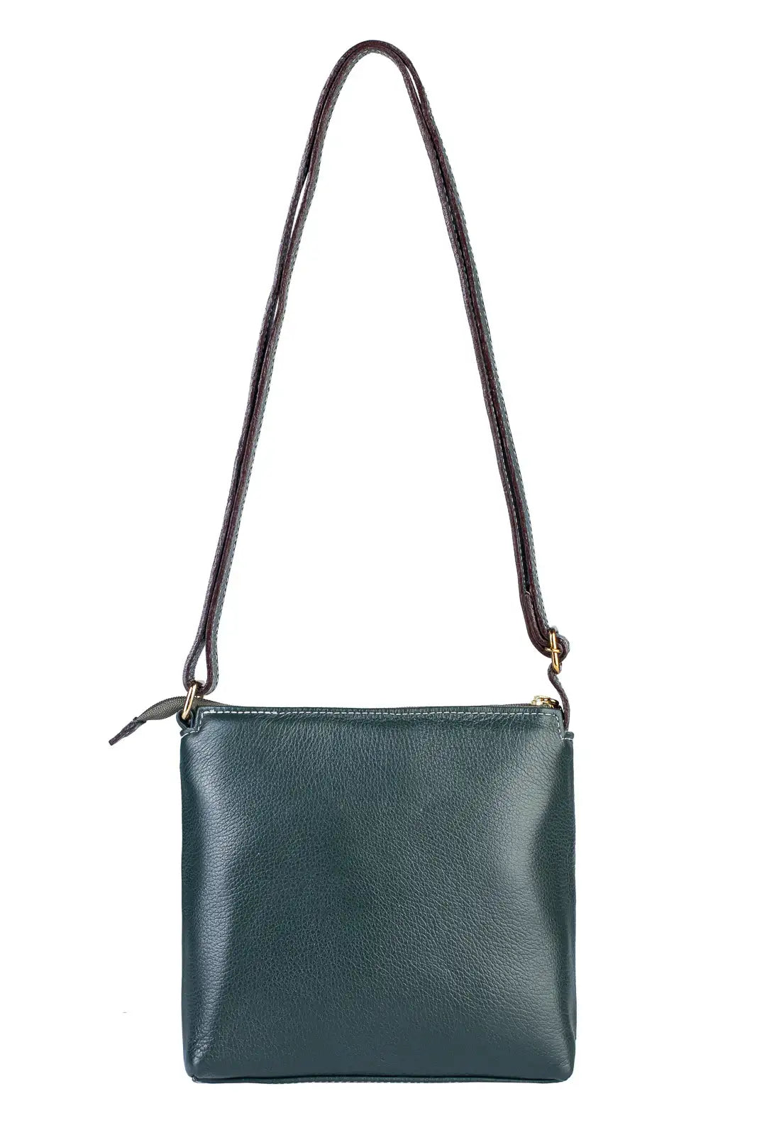 Bolsa transversal de couro liso Maura - Enluaze