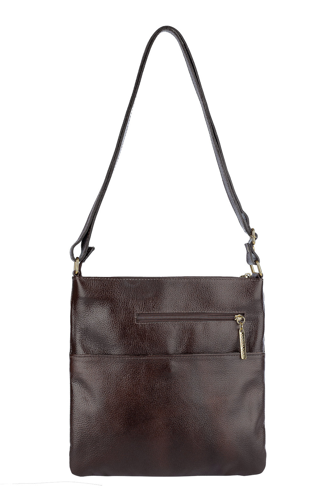 Bolsa transversal de couro liso Karen - Enluaze