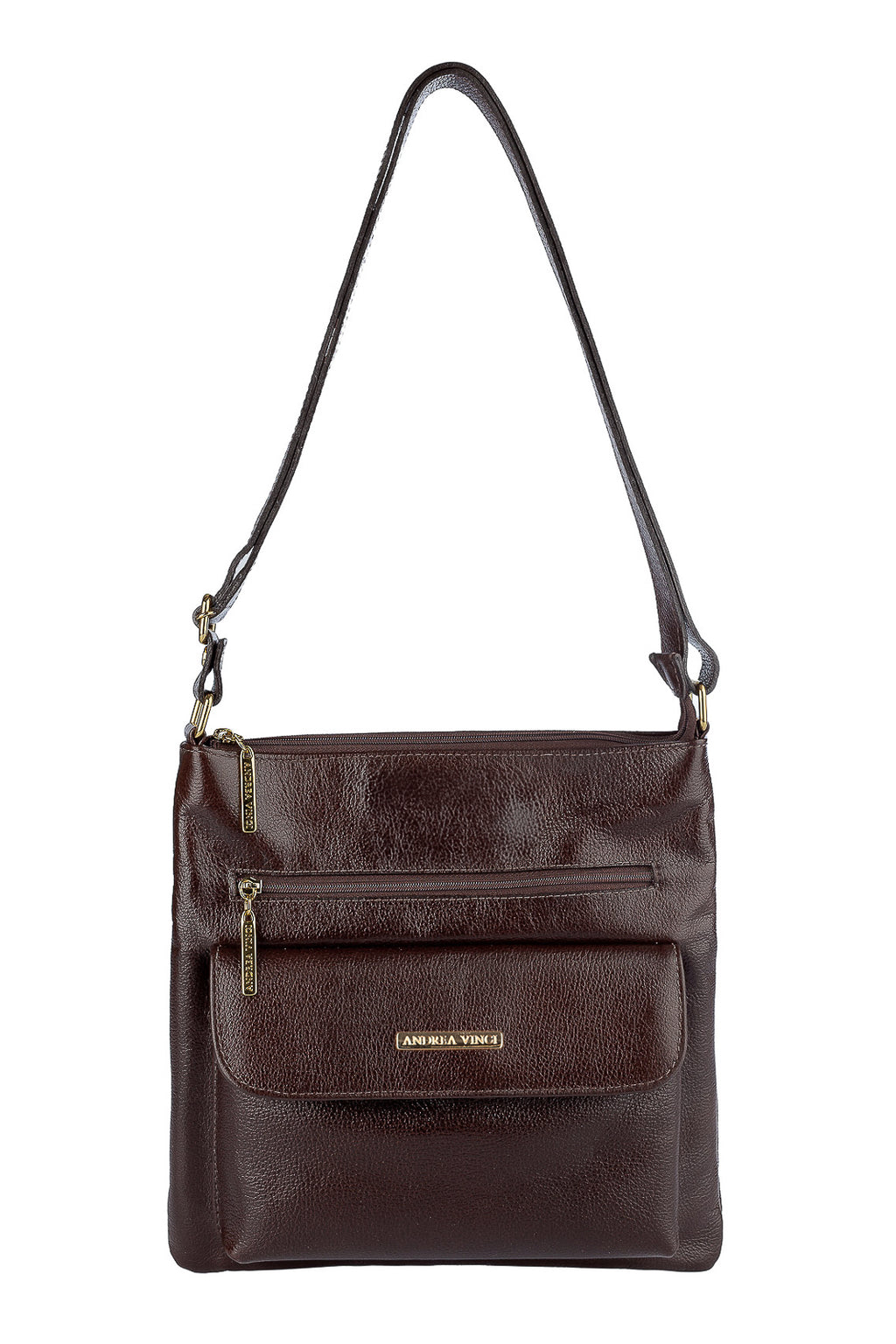 Bolsa transversal de couro liso Karen - Enluaze