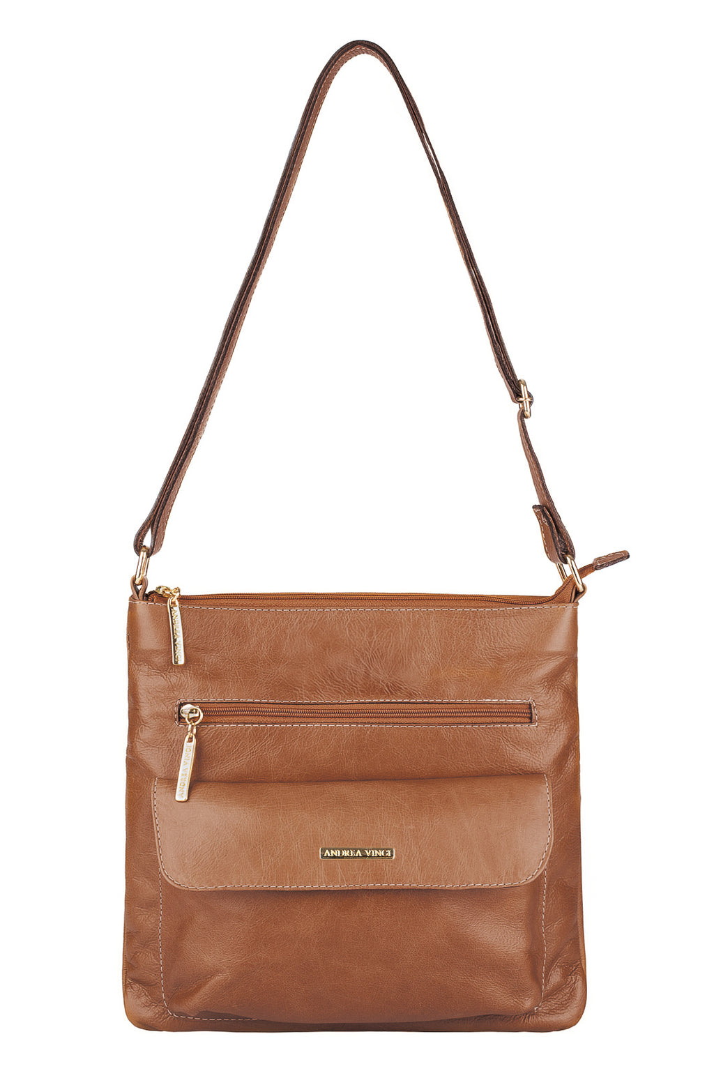 Bolsa transversal de couro liso Karen - Enluaze