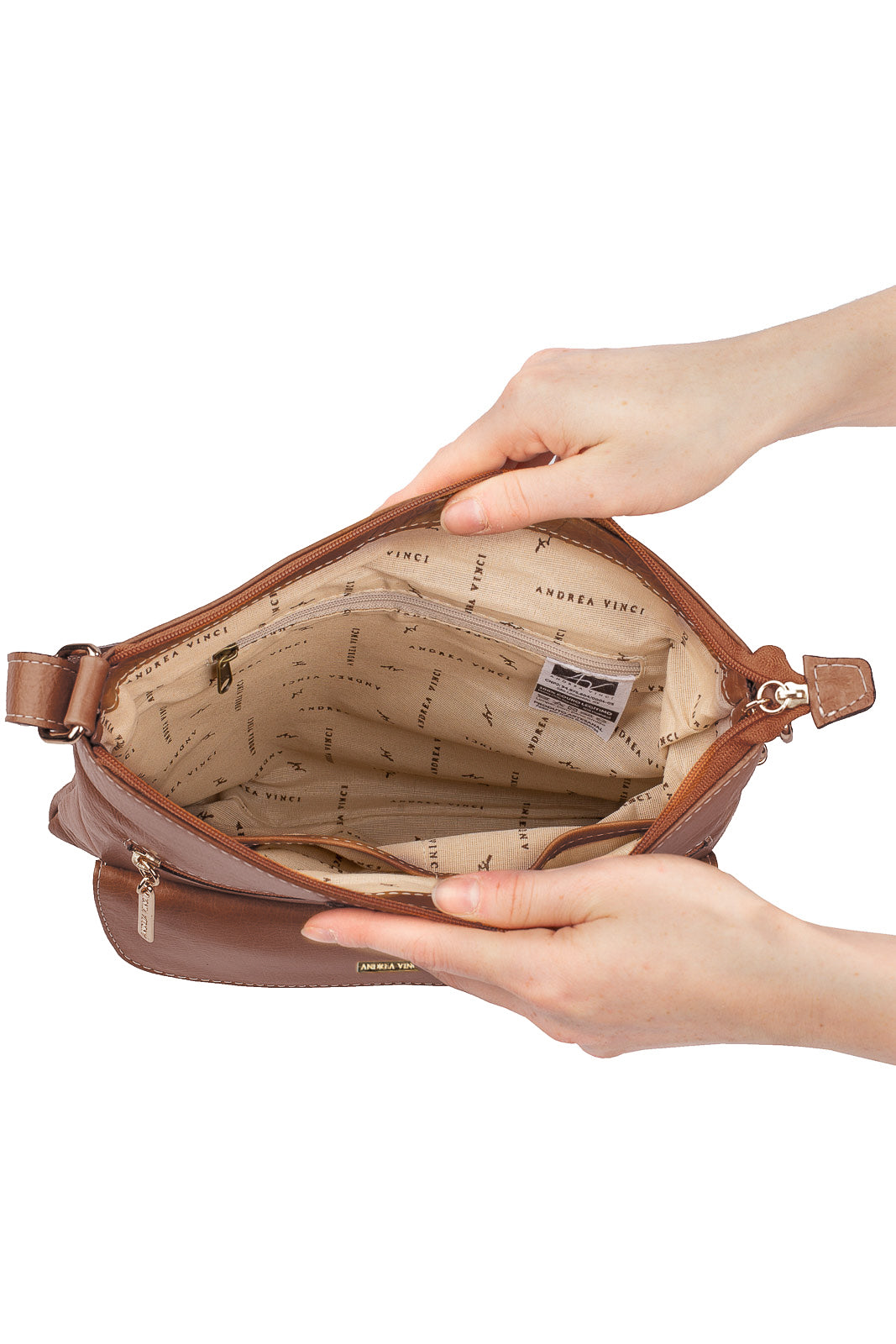 Bolsa transversal de couro liso Karen - Enluaze