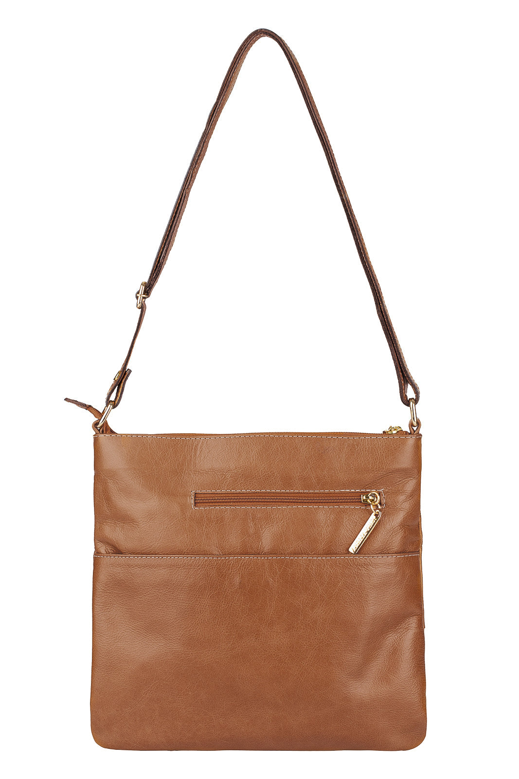 Bolsa transversal de couro liso Karen - Enluaze