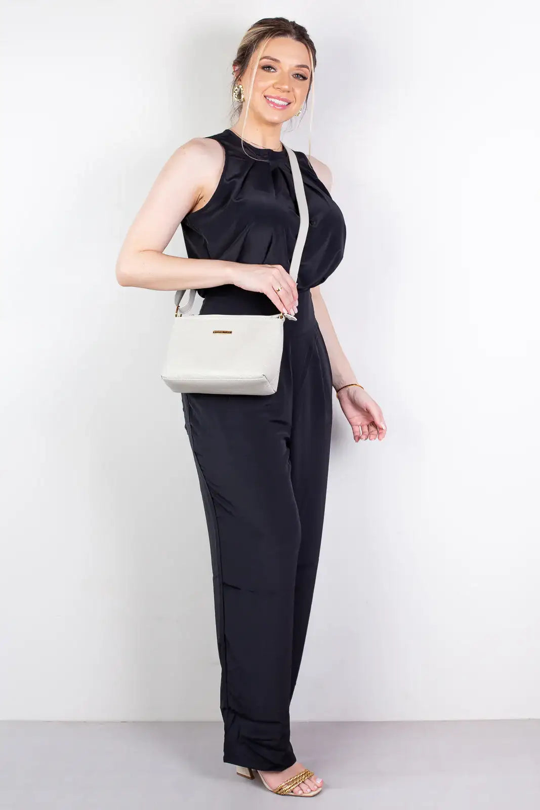 Bolsa pequena transversal de couro croco Iris - Enluaze