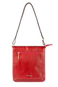 Bolsa transversal grande de couro liso Karina - Enluaze
