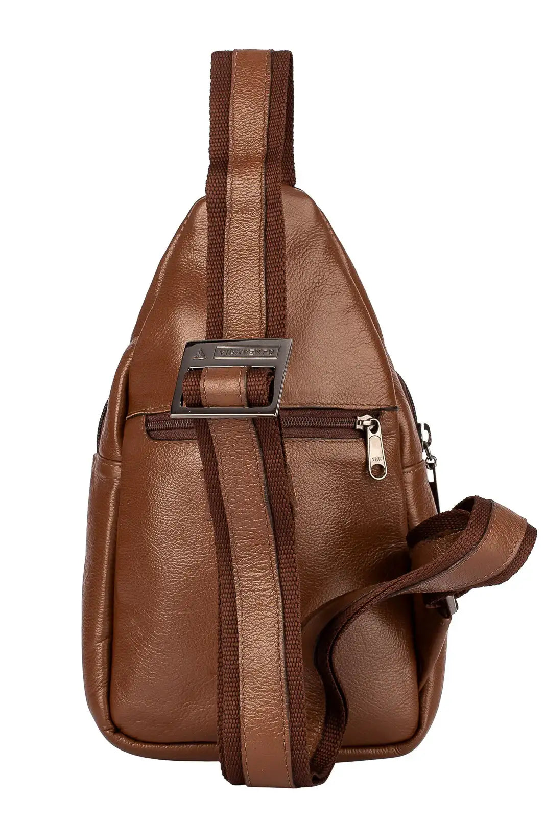 Mini mochila transversal de couro Jeff - Enluaze