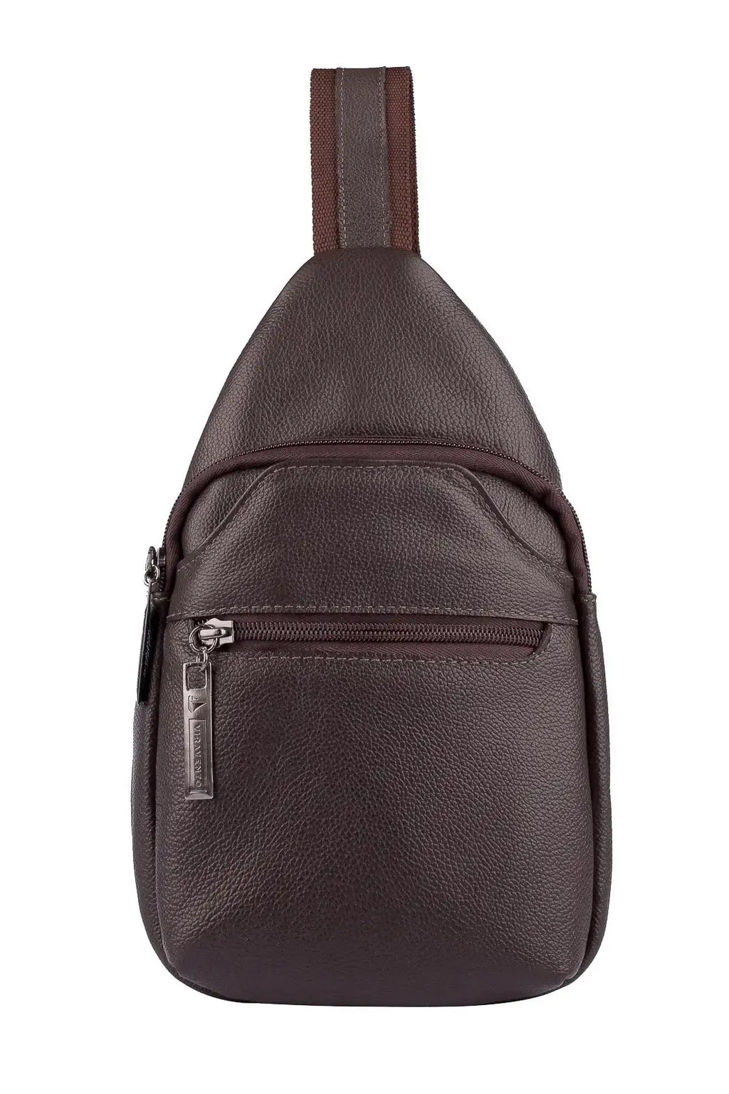 Mini mochila transversal de couro Jeff - Enluaze