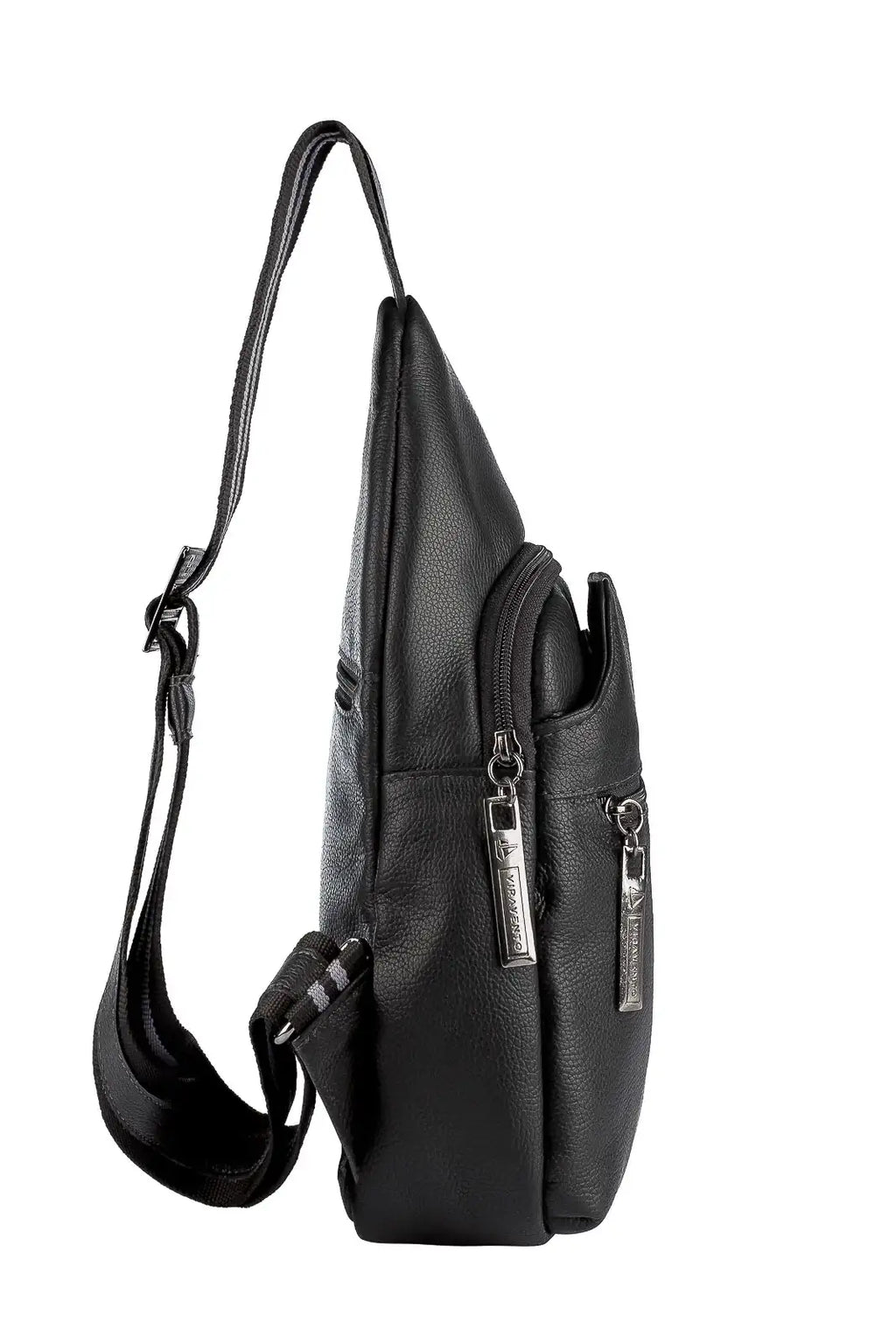 Mini mochila transversal de couro Jeff - Enluaze