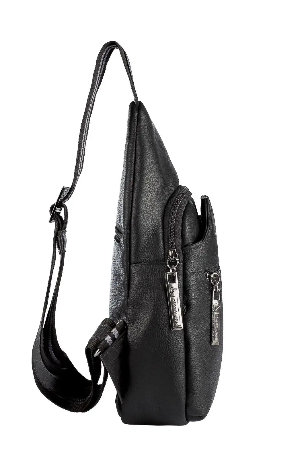 Mini mochila transversal de couro Jeff - Enluaze