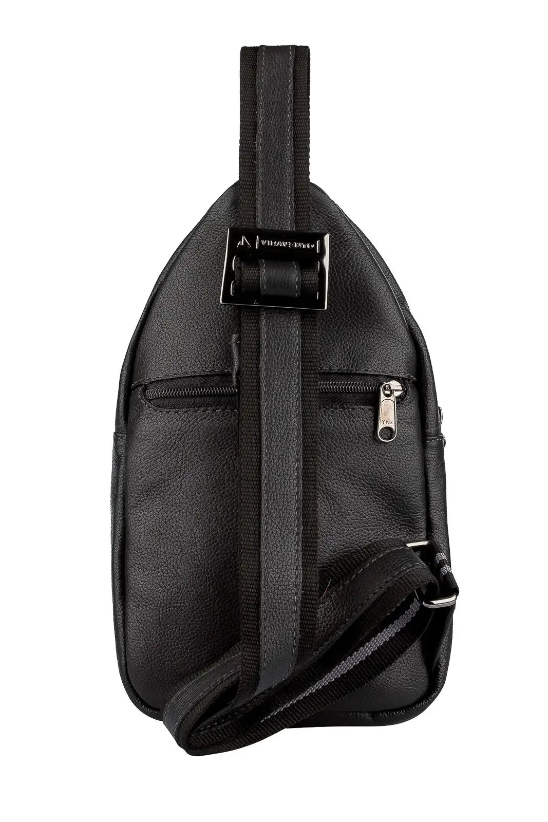 Mini mochila transversal de couro Jeff - Enluaze