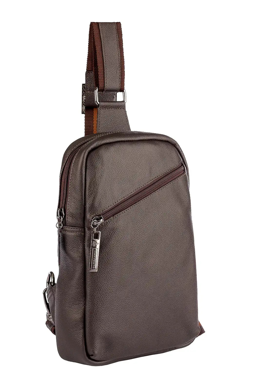 Mini mochila transversal de couro Eric - Enluaze