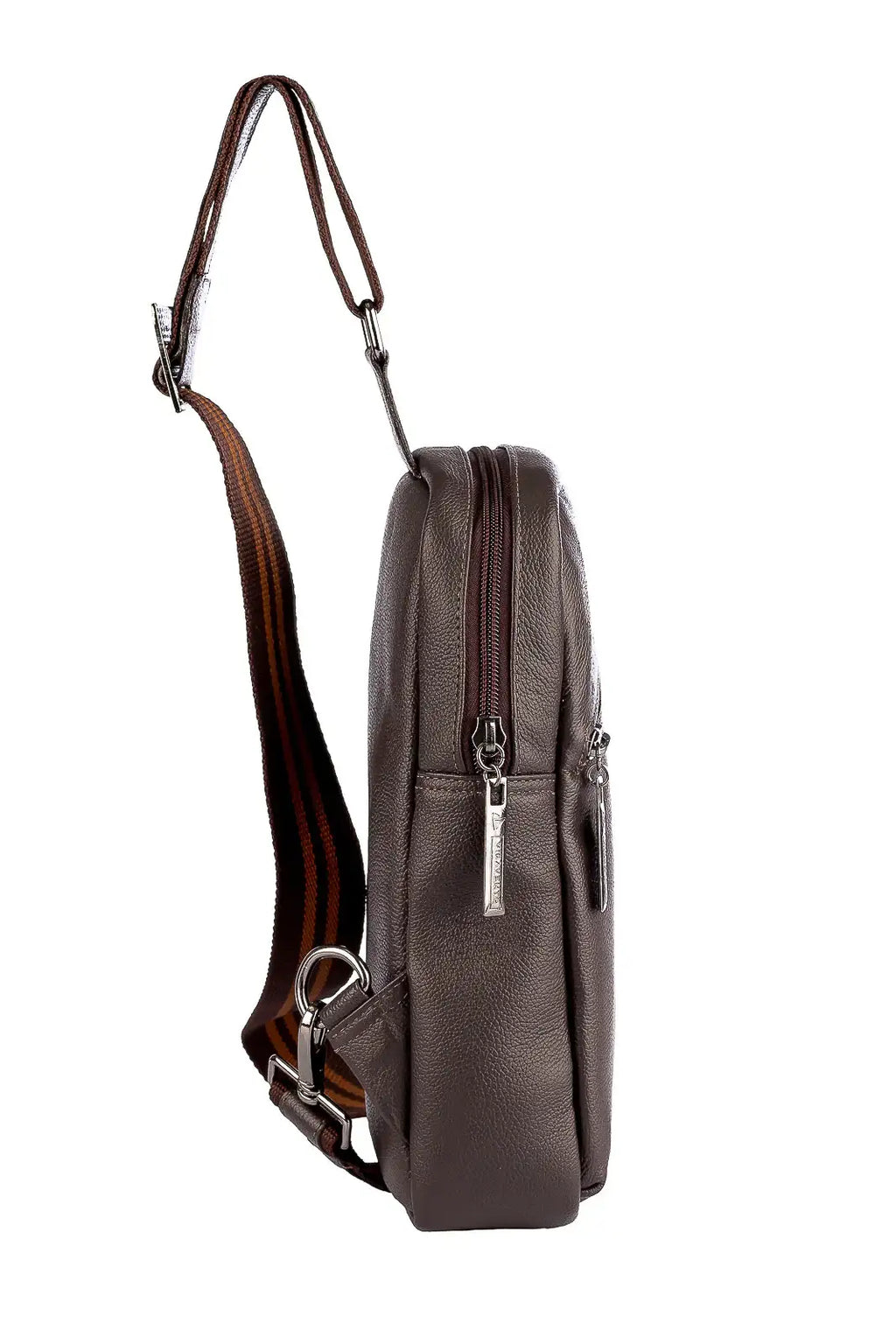 Mini mochila transversal de couro Eric - Enluaze