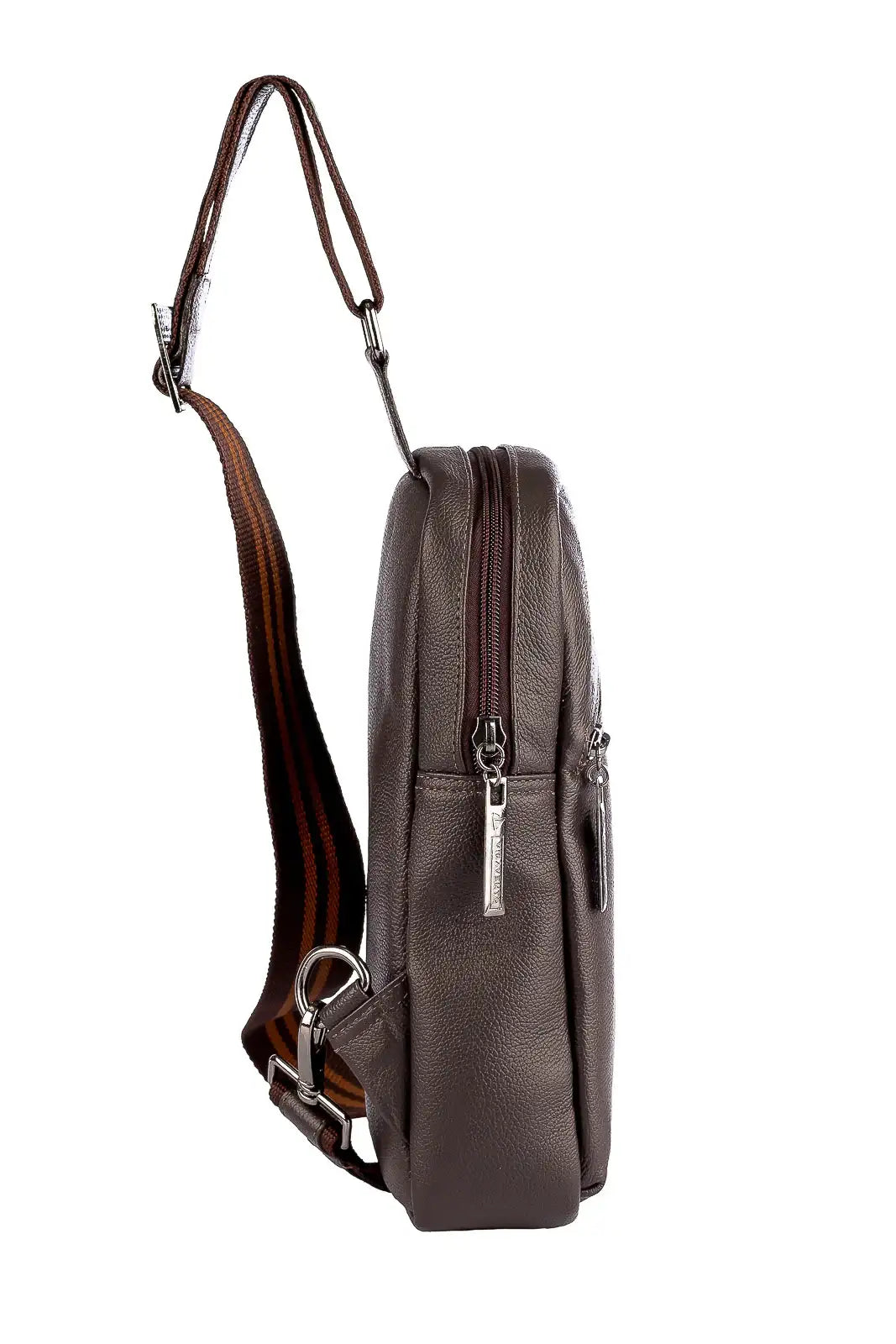 Mini mochila transversal de couro Eric - Enluaze