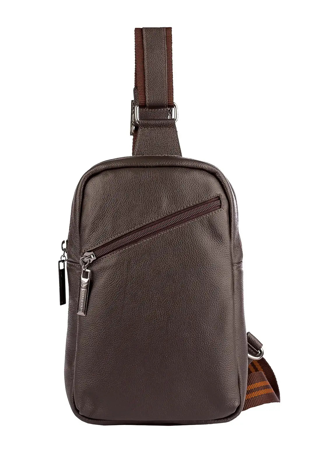 Mini mochila transversal de couro Eric - Enluaze