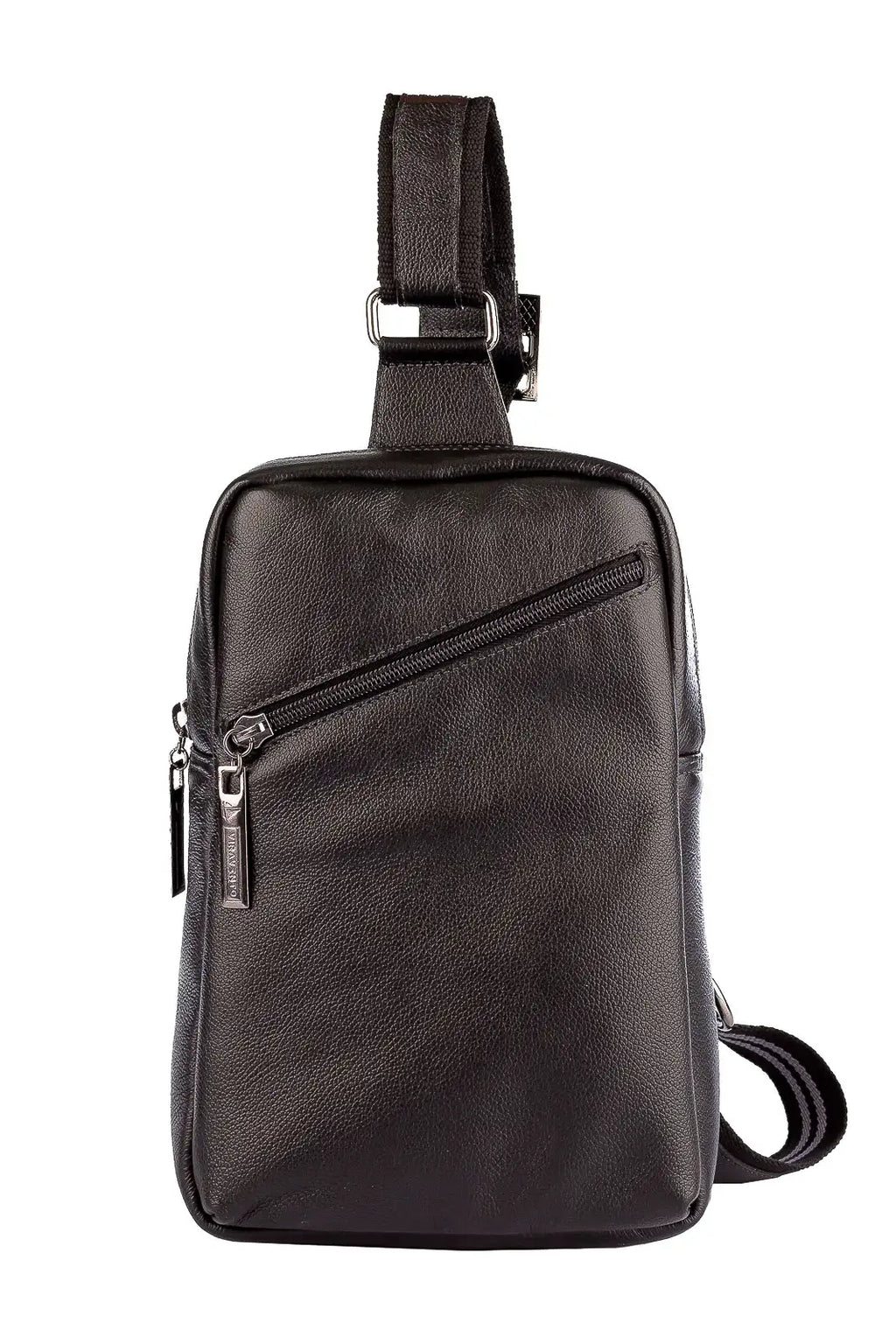 Mini mochila transversal de couro Eric - Enluaze