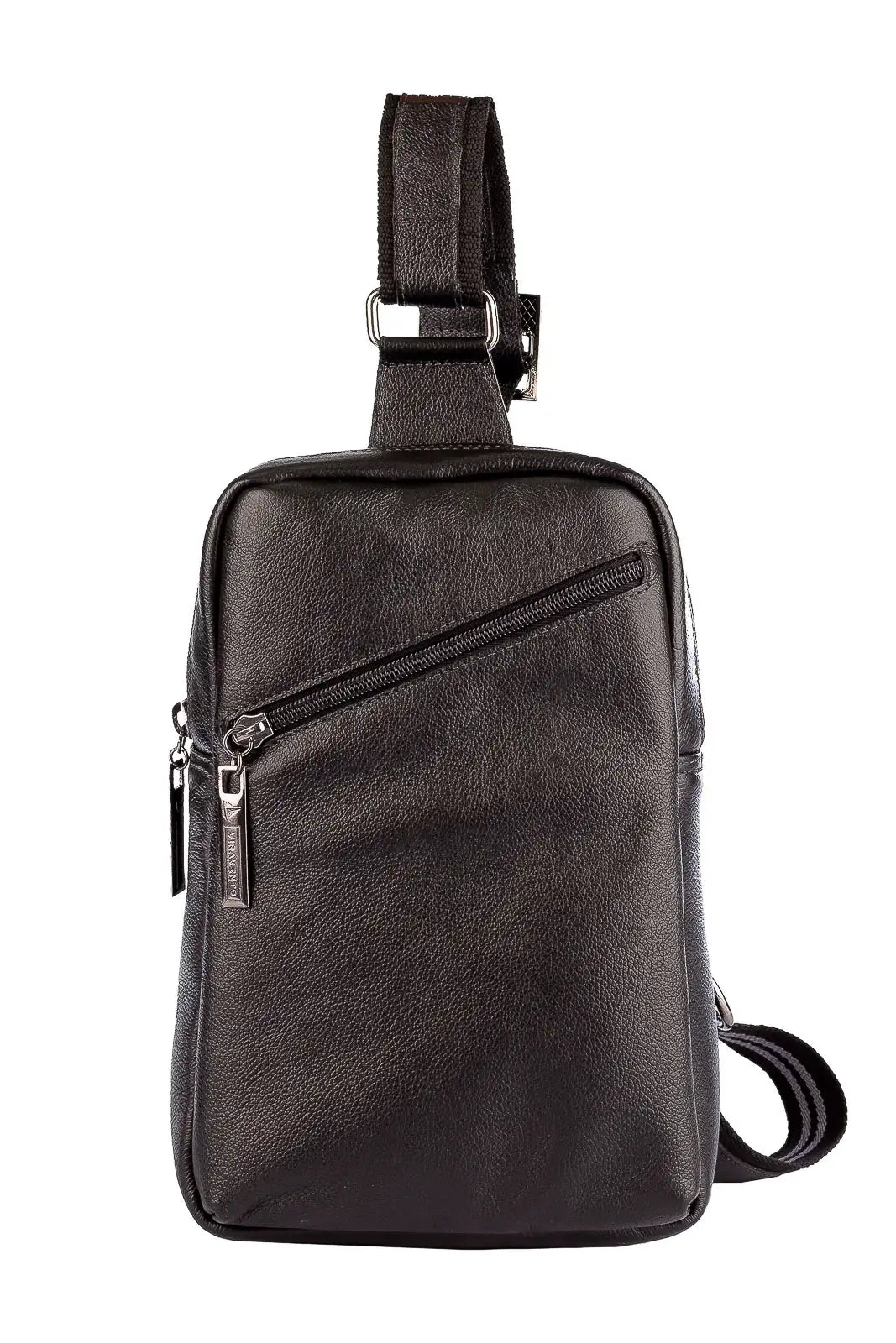 Mini mochila transversal de couro Eric - Enluaze