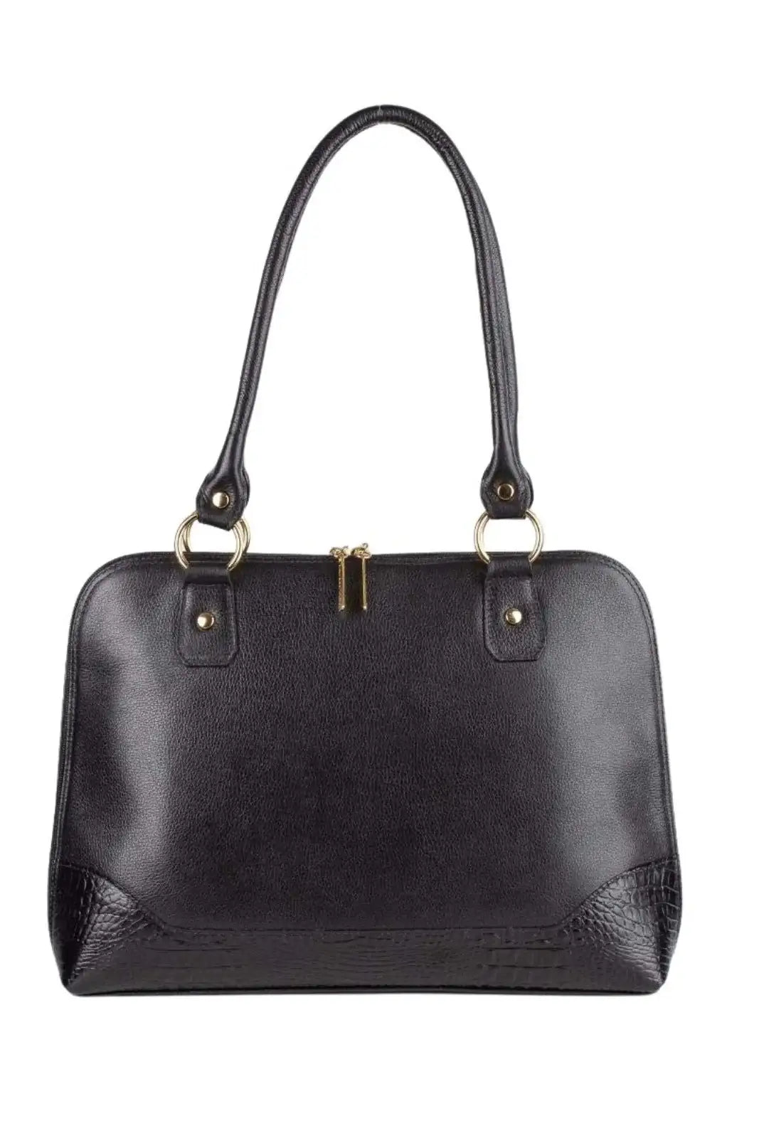 Pasta feminina executiva em couro liso Isabel - Enluaze