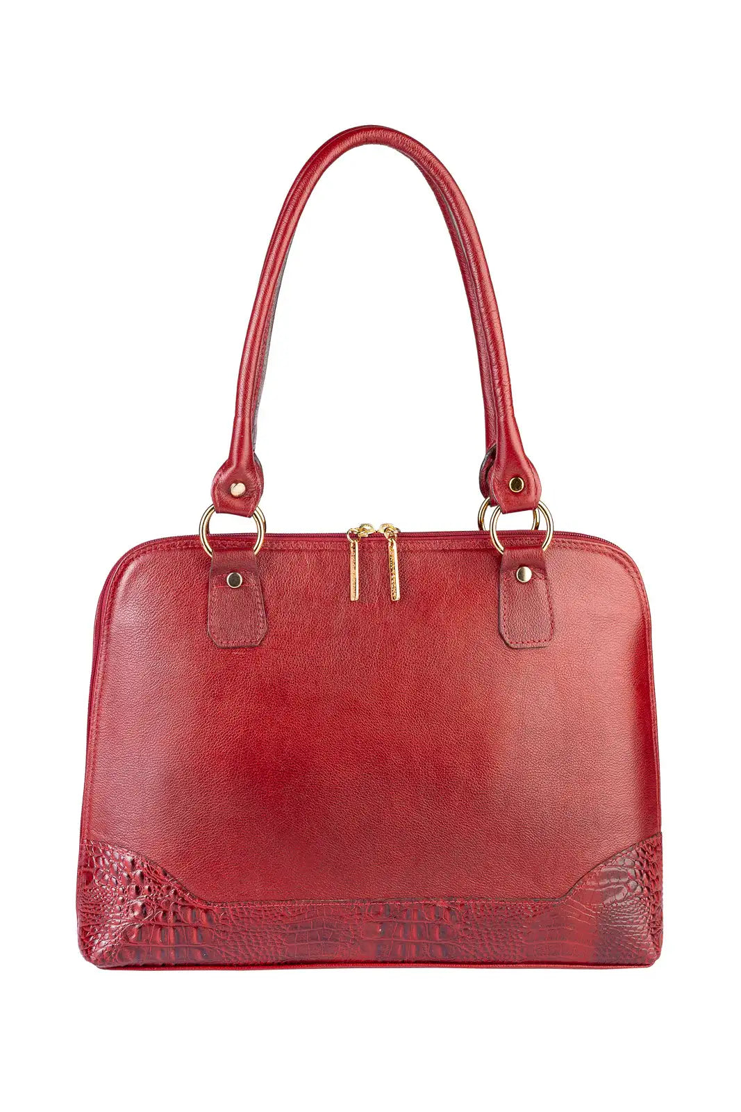 Pasta feminina executiva em couro liso Isabel - Enluaze