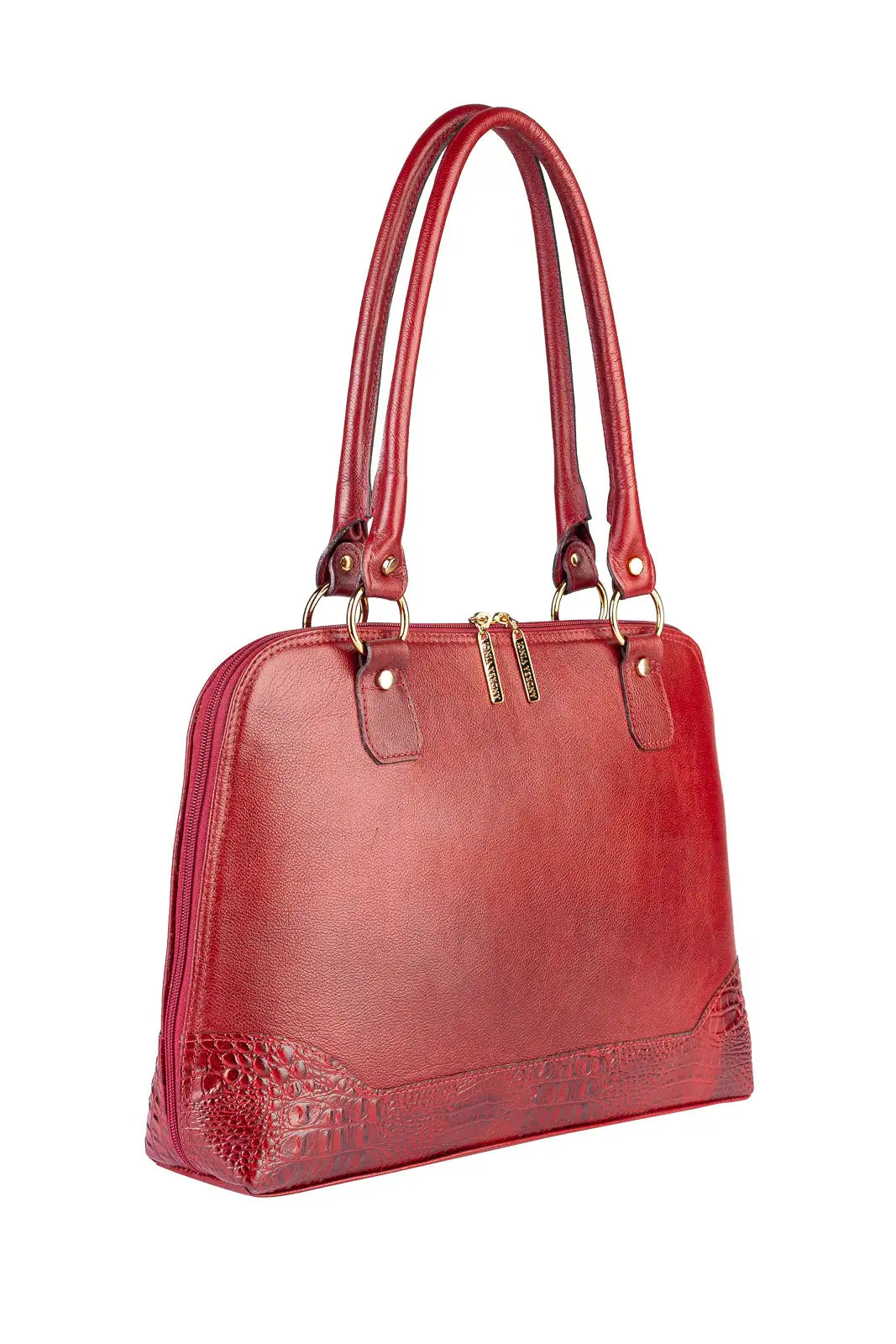 Pasta feminina executiva em couro liso Isabel - Enluaze