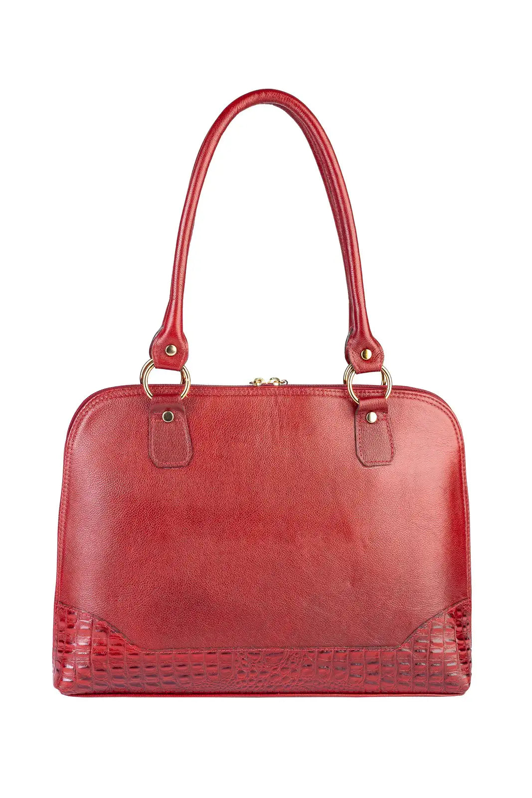 Pasta feminina executiva em couro liso Isabel - Enluaze