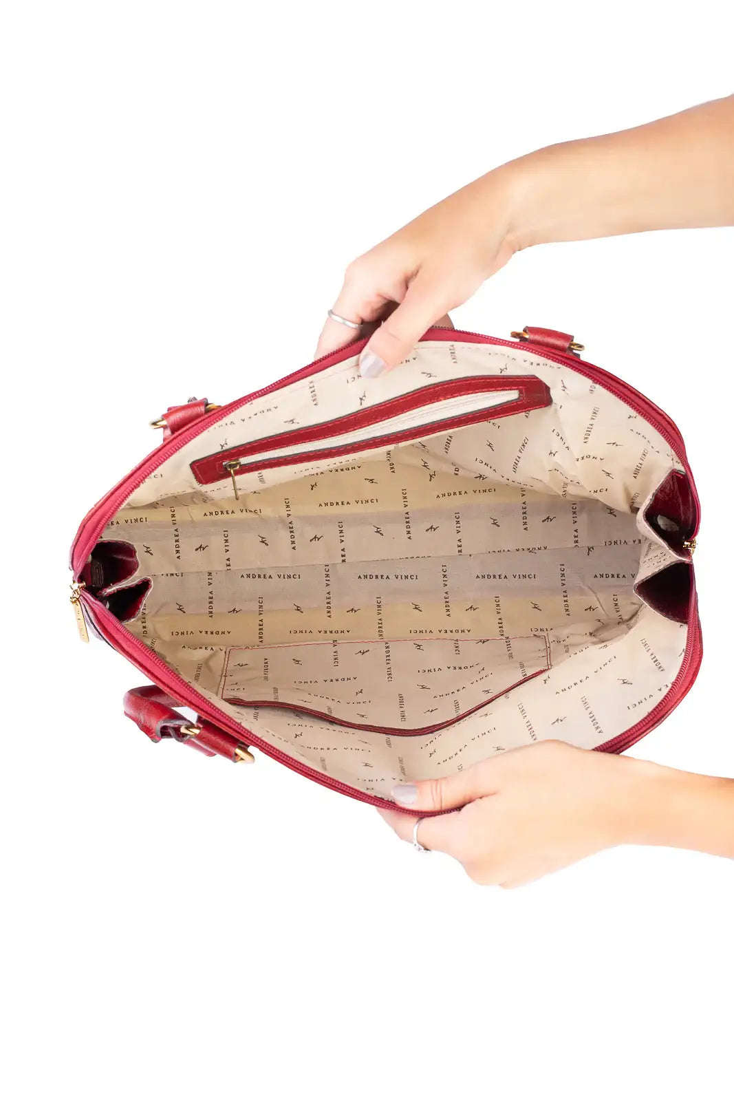 Pasta feminina executiva em couro liso Isabel - Enluaze