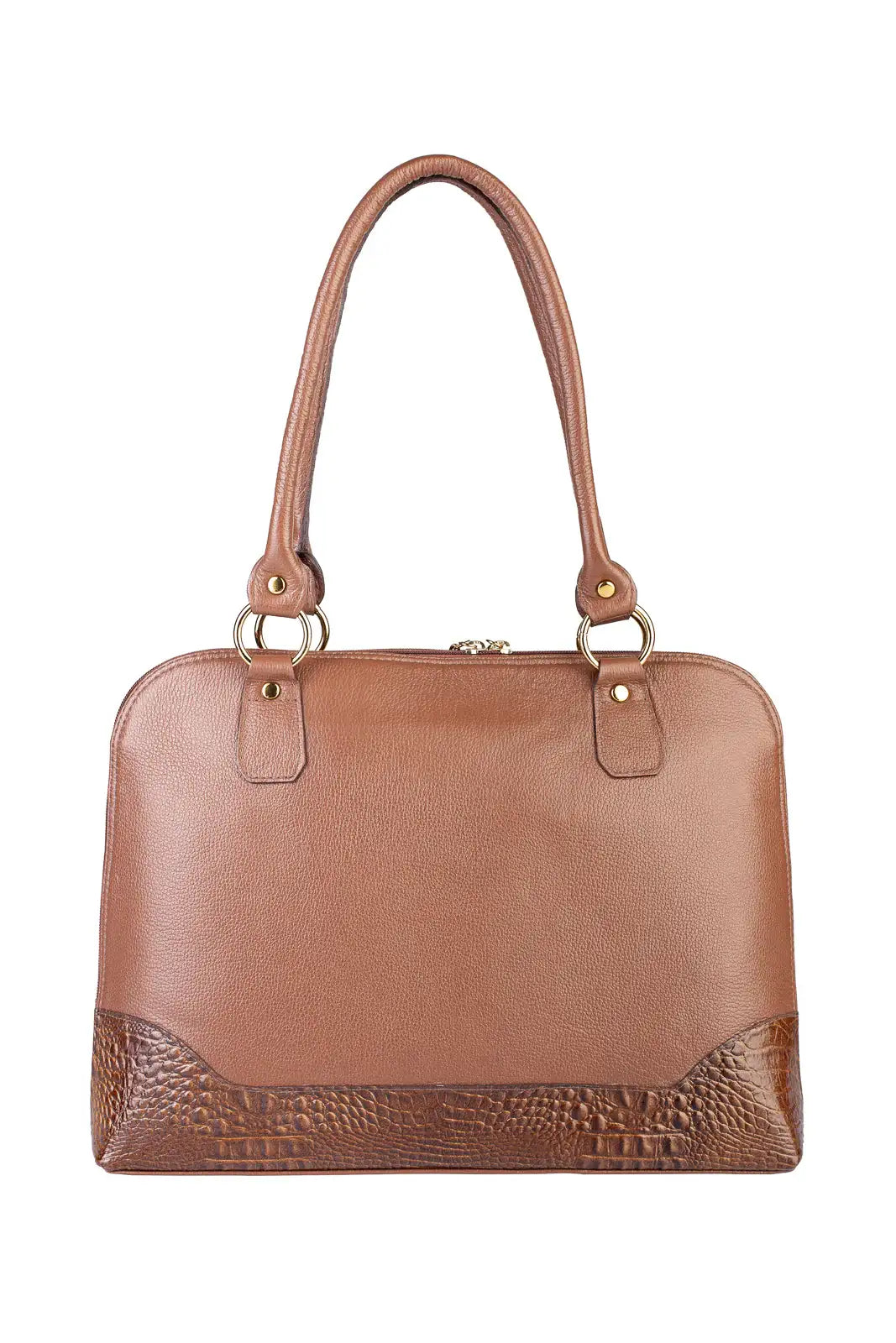 Pasta feminina executiva em couro liso Isabel - Enluaze