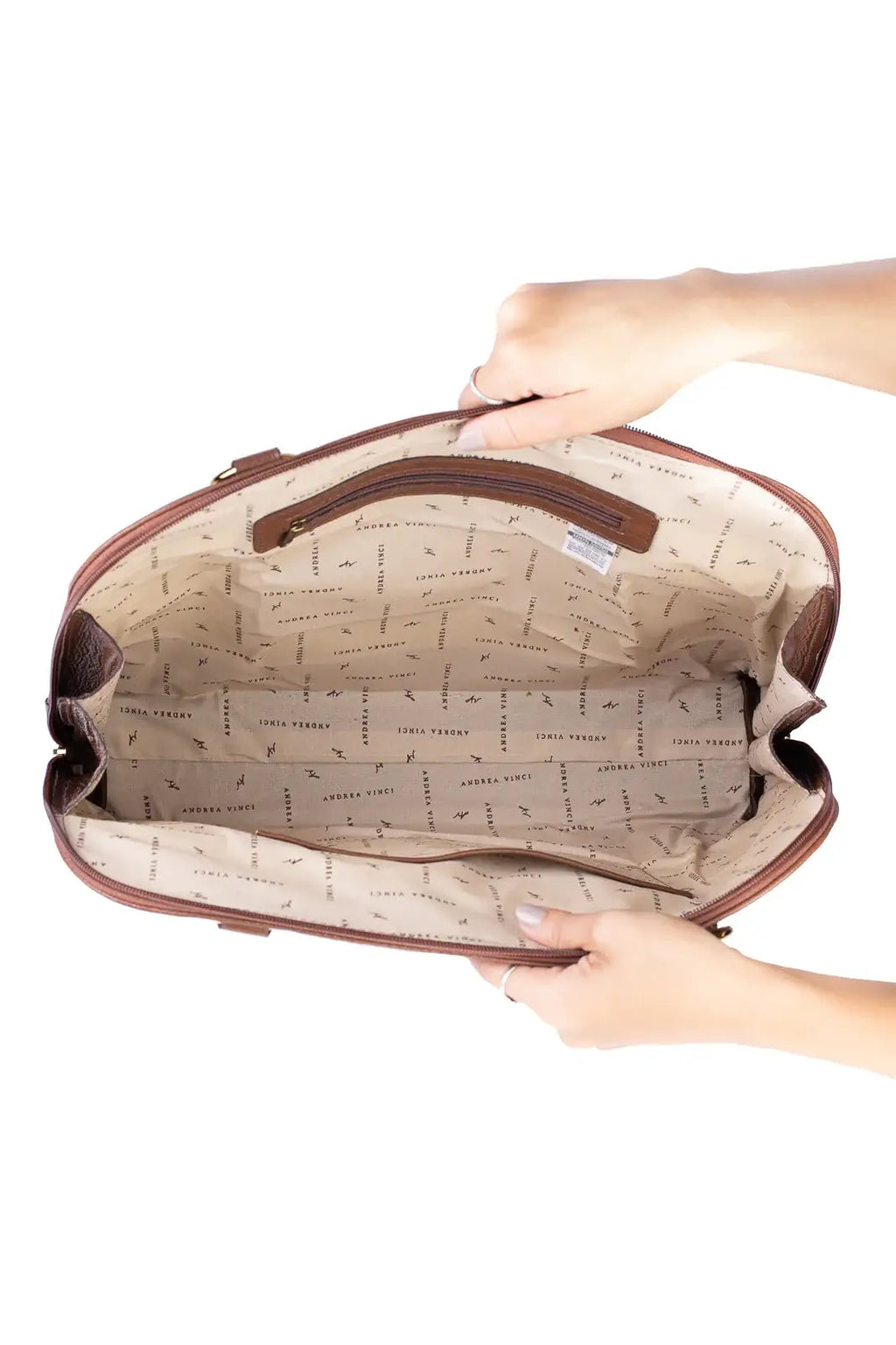 Pasta feminina executiva em couro liso Isabel - Enluaze