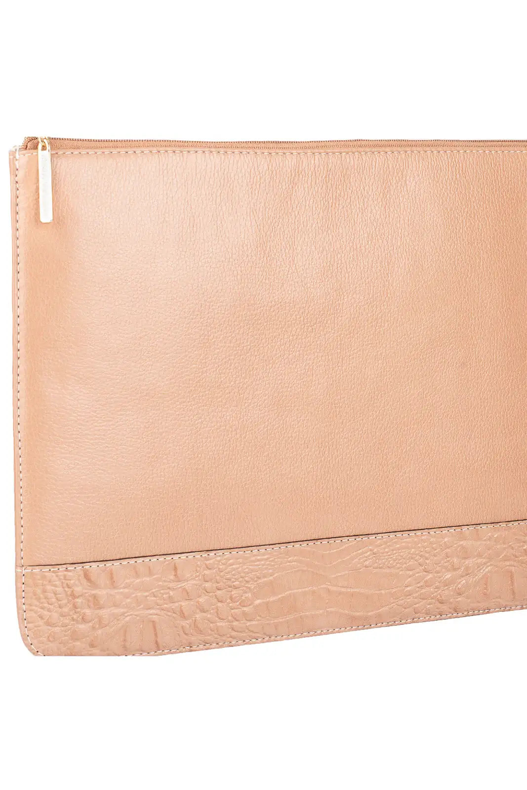 Pasta envelope de couro liso Bruna - Enluaze