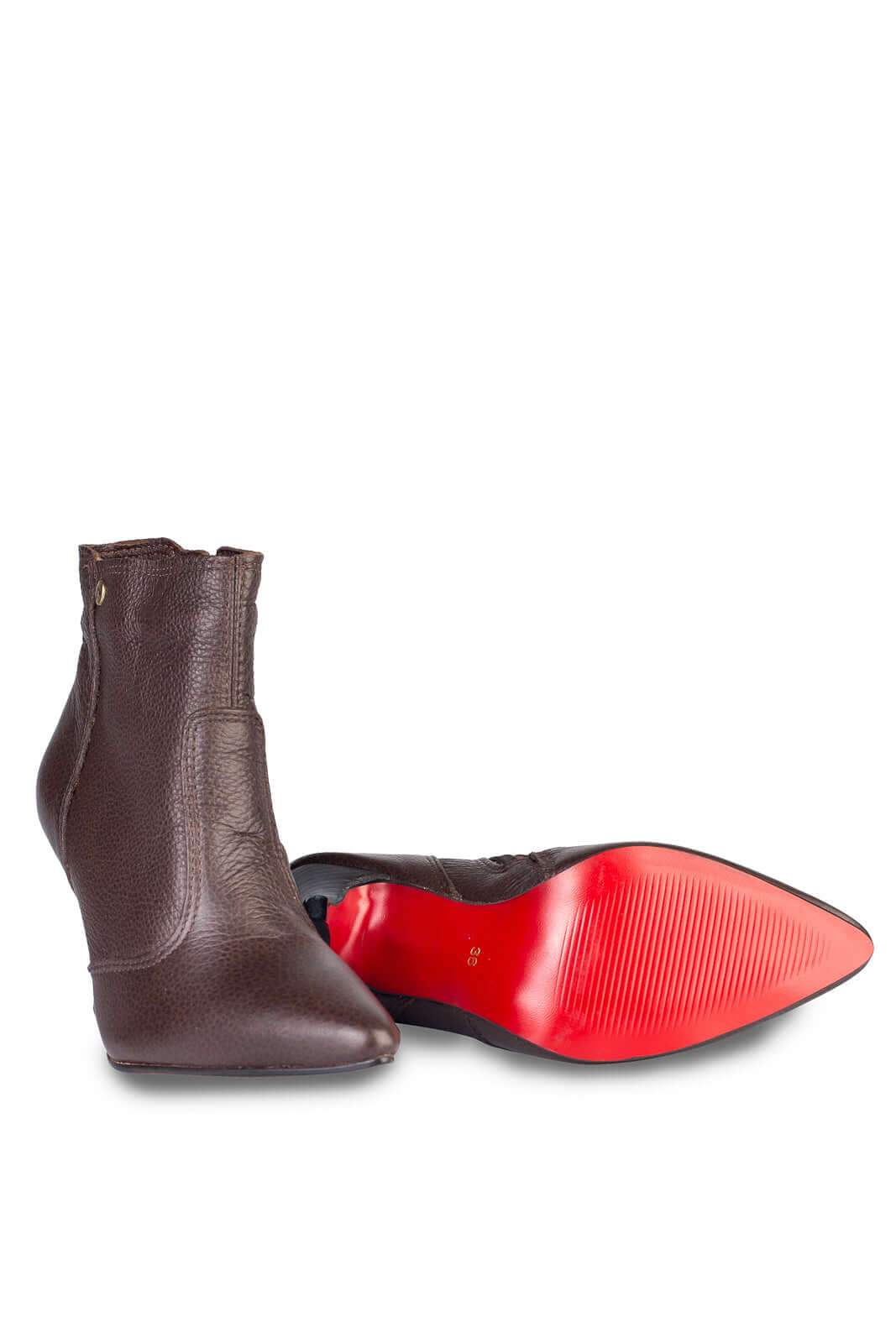 Bota de couro 2 em 1 salto fino 040 - Enluaze