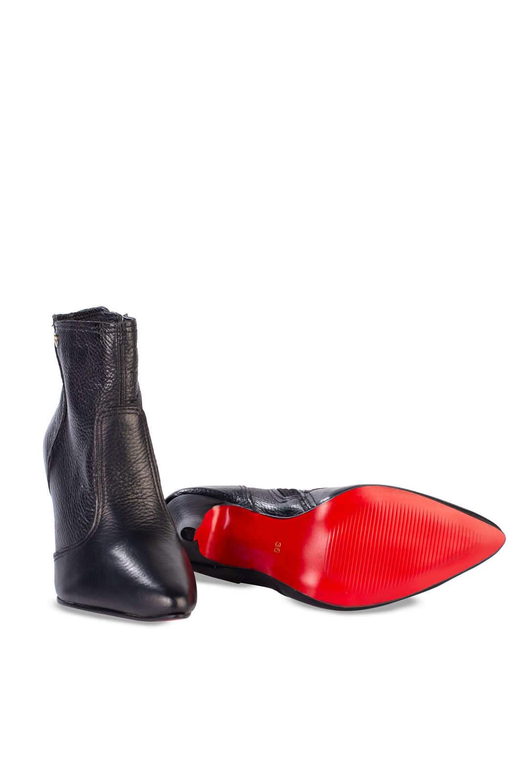 Bota de couro 2 em 1 salto fino 040 - Enluaze