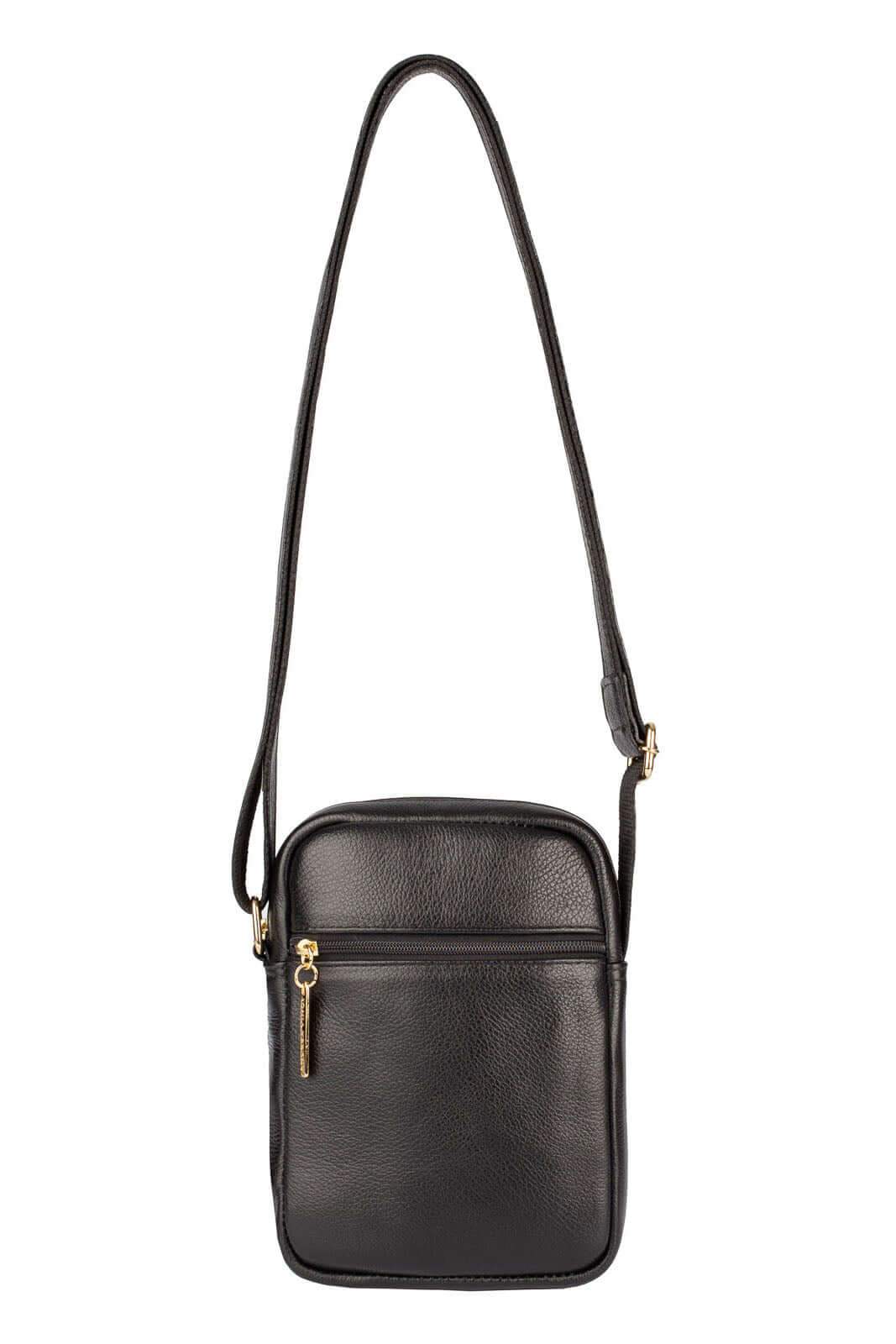 Bolsa shoulder bag de couro liso Pietra - Enluaze