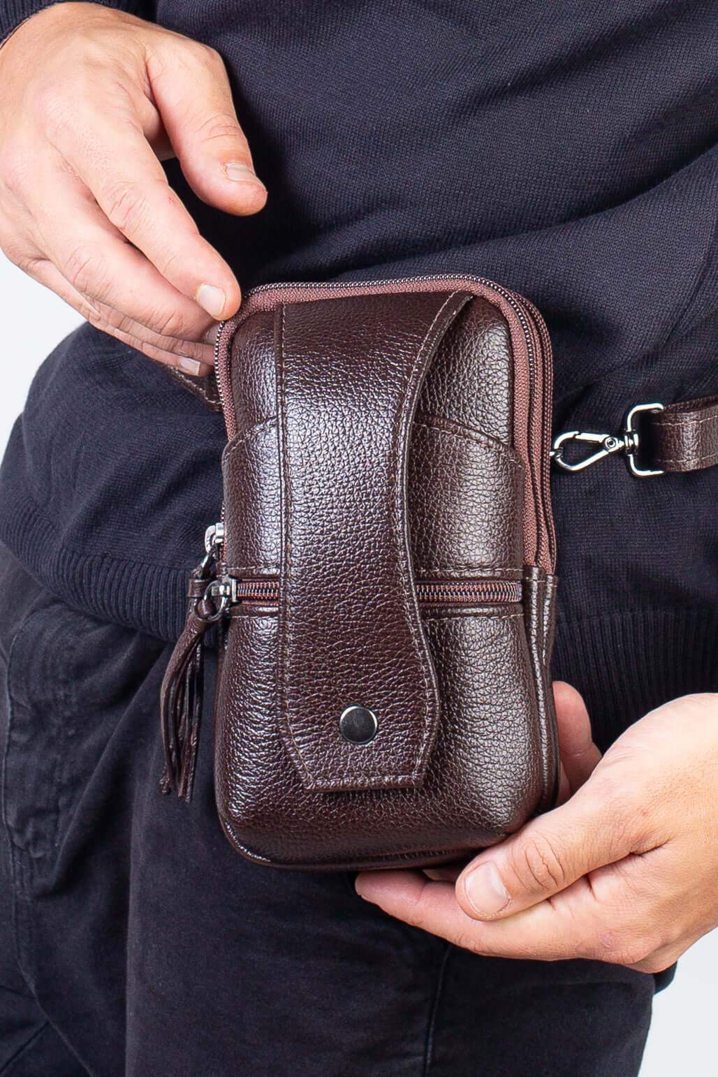 Bolsa shoulder bag pochete 2 em 1 de couro Vinni - Enluaze