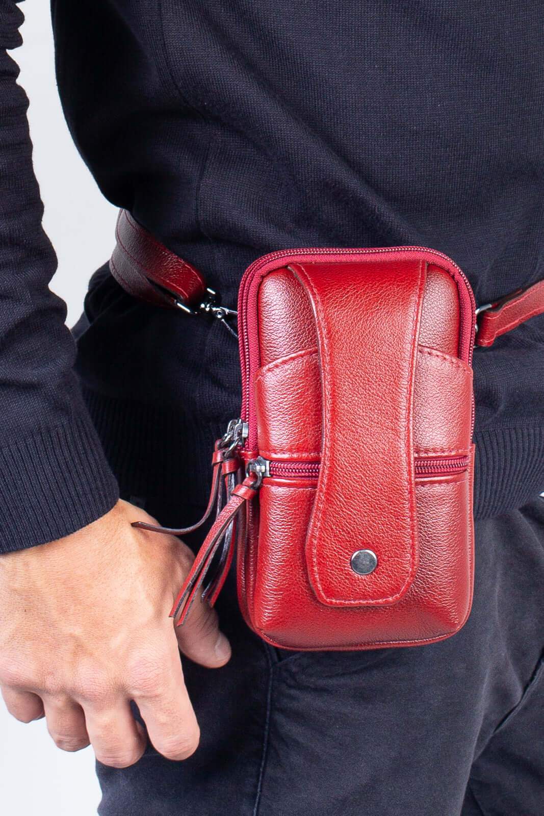 Bolsa shoulder bag pochete 2 em 1 de couro Vinni - Enluaze