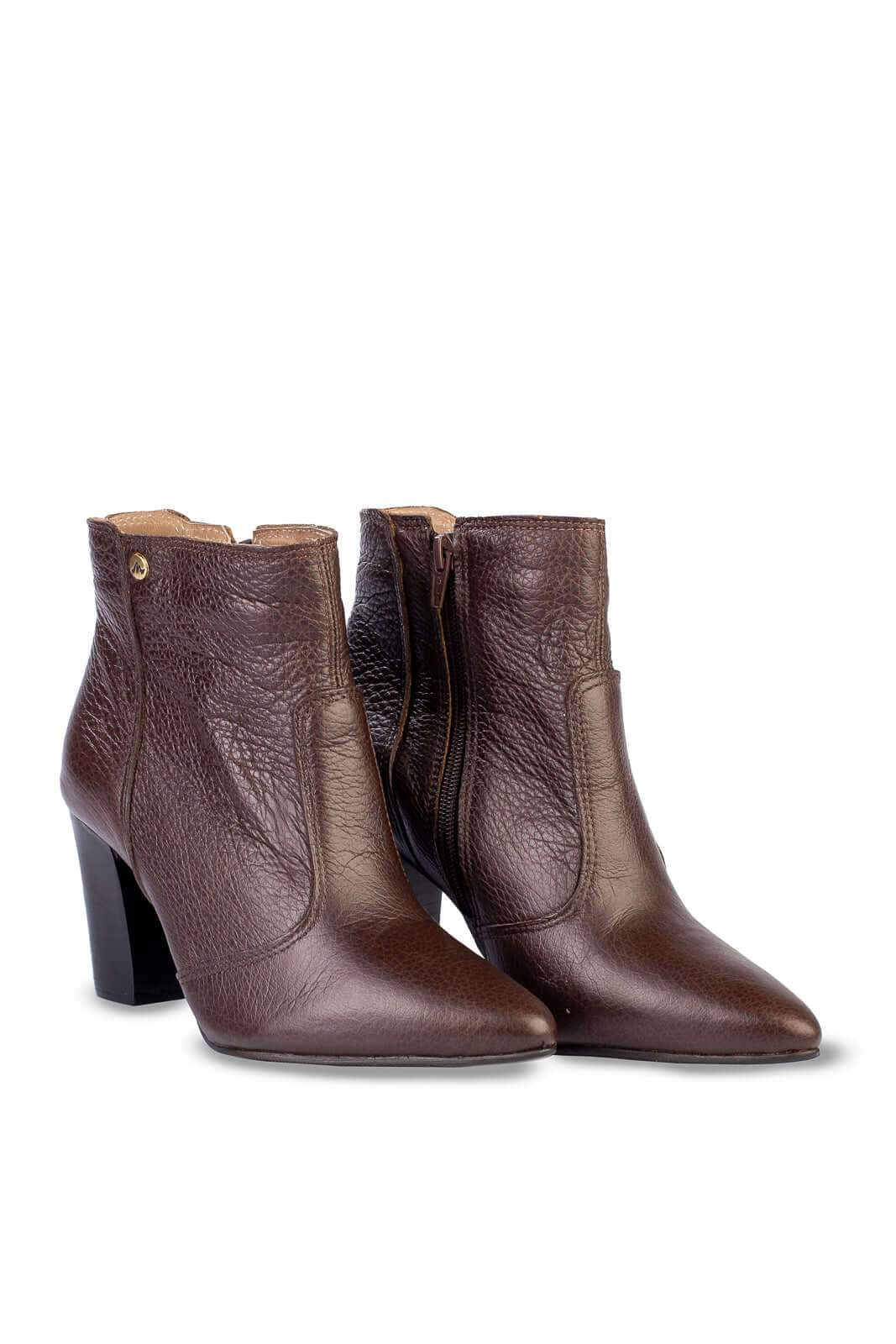 Bota de couro 2 em 1 salto grosso 052 - Enluaze