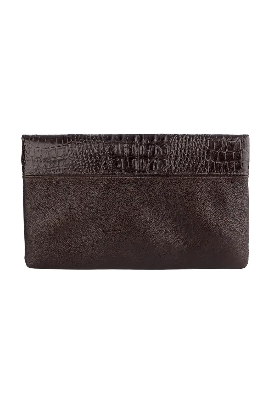 Clutch de couro croco Nikki - Enluaze
