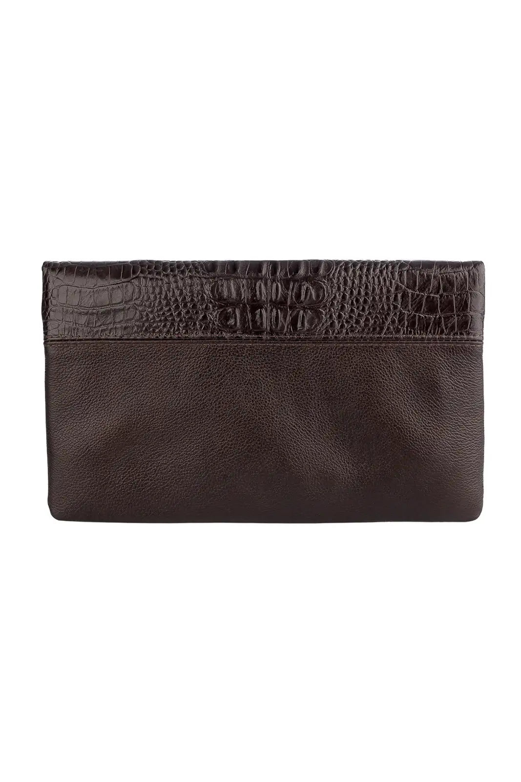 Clutch de couro croco Nikki - Enluaze