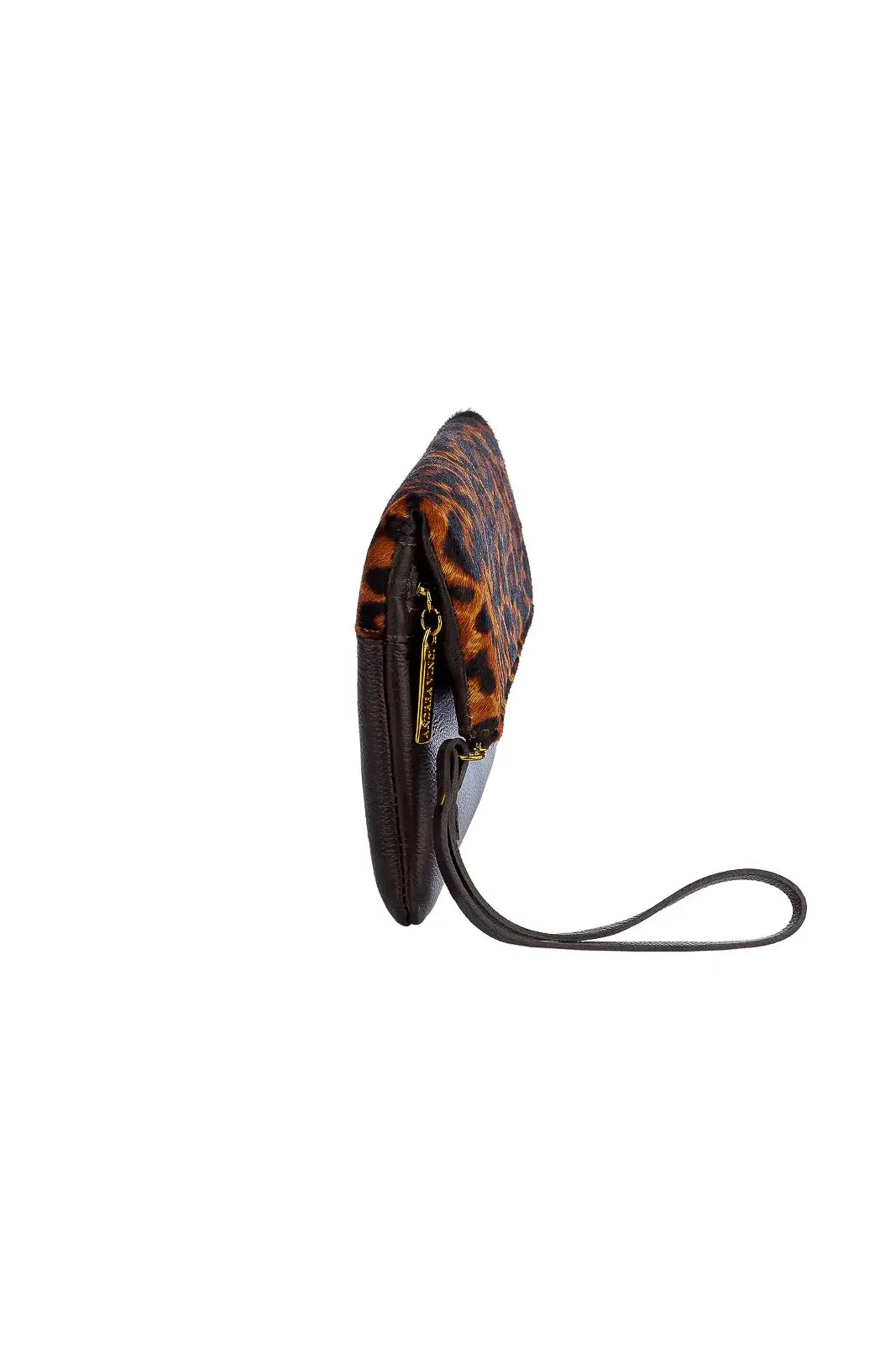 Clutch de couro estampado animal print Nikki - Enluaze