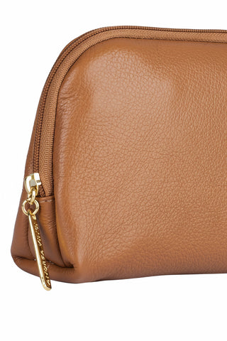 Necessaire de couro liso Duda 12x17x6cm