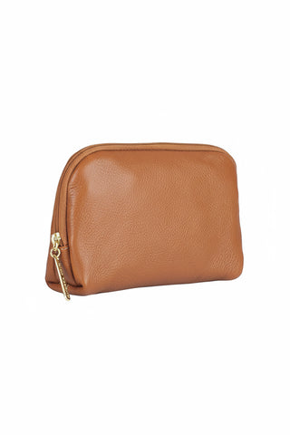 Necessaire de couro liso Duda 12x17x6cm